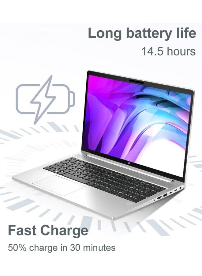 HP 2025 Newest Bussiness & Professional ProBook 450 G10 Laptop With 15.6-Inch Display, Intel Core i5-13th Gen Processor/ 32 GB RAM/ 1TB SSD/Intel Iris XE Graphics/Windows 11 Pro English Silver English Metallic Silver - Image 4