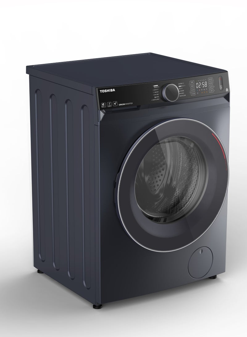 توشيبا FL Waher Dryer, 1400 RPM UFB - Great Waves - Wi-Fi - Steam - Inverer Motor - 10.5 kg TWD-BM115GF4EG(MK) Morandi Grey  - Image 3