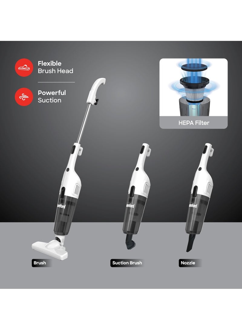 Sanford HEPA Handheld Vacuum Cleaner with 1.2L Dust Bin 3-in-1 Design, Lightweight, Flexible Brush, Easy Empty Transparent Bin 1.2 L 600 W SF876VC white - Image 5