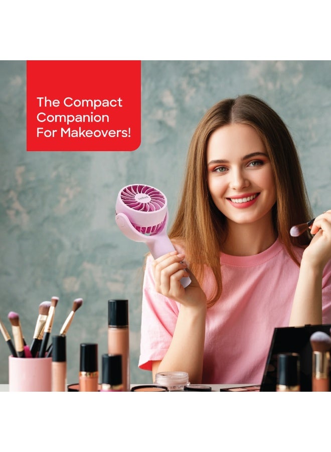 Sanford Rechargeable Mini Hand Fan 3-Speed, 5500 RPM, Tilt Head, 2.15 Hours Working Time, Type-C USB Charging SF935HFN Multicolor - Image 2