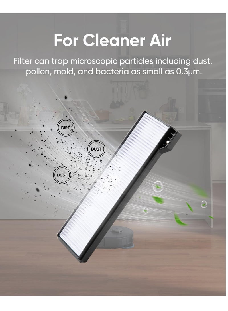إيوفي Replacement Washable Filter, Compatible with X10 Pro Omni Robot Vacuum Cleaners 60 W T29E8 Black  - Image 4