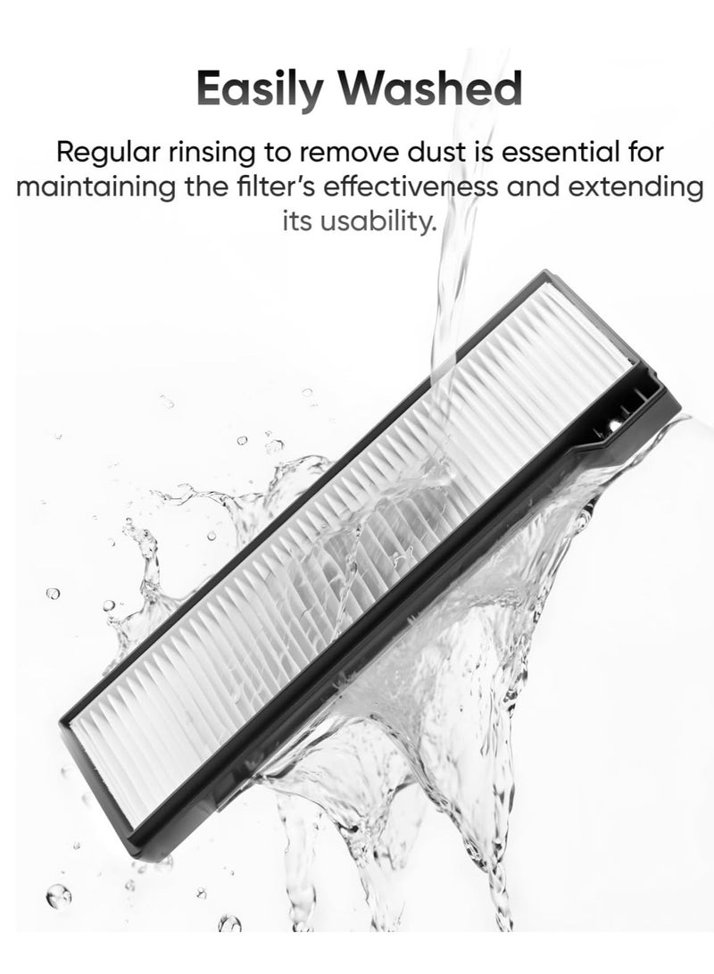 إيوفي Replacement Washable Filter, Compatible with X10 Pro Omni Robot Vacuum Cleaners 60 W T29E8 Black  - Image 3
