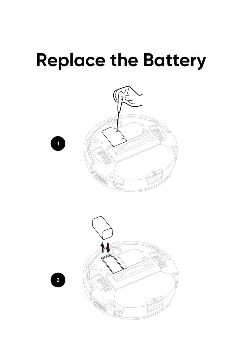 إيوفي Replacement Battery for L60 Series Robot Vacuums 65 W T29D3 White  - Image 2