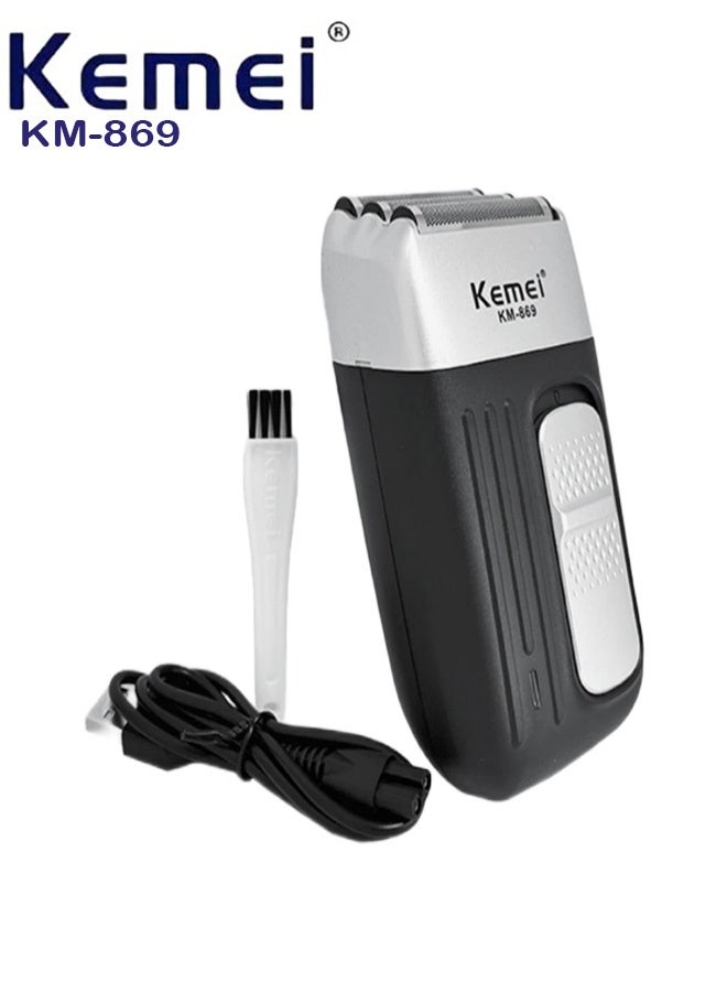 Kemei KM-869 Powerful 3-Foil Shaver for Men, Triple Head, Rechargeable, 3 Blades, Aluminum Foil Shaver (Saudi Version) - Image 3