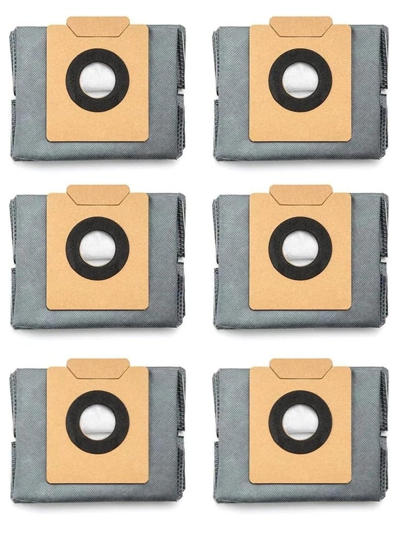 إيوفي 6-Pack Large Capacity Dust Bags Compatible with X10 Pro Omni Robot Vacuum 80 W T29F7 Grey  - Image 1