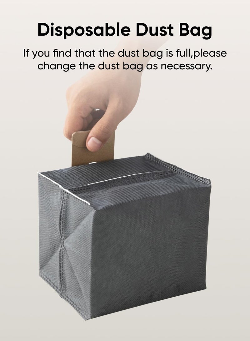 إيوفي 6-Pack Large Capacity Dust Bags Compatible with X10 Pro Omni Robot Vacuum 80 W T29F7 Grey  - Image 5
