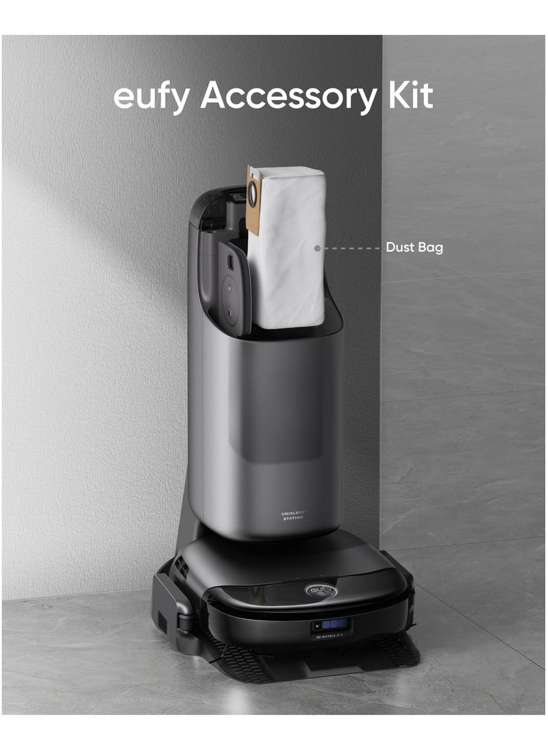 إيوفي Accessory Kit for Robot Vacuum Omni S1 Pro, 2 Rolling Mops, 4 High-Performance Filters, 3 Dust Bags, 2 Side Brushes, Dirty Water Reservoir Filter, Rolling Brush & Brush Guard, 6-month Maintenance 55 W T29C2 Black  - Image 5
