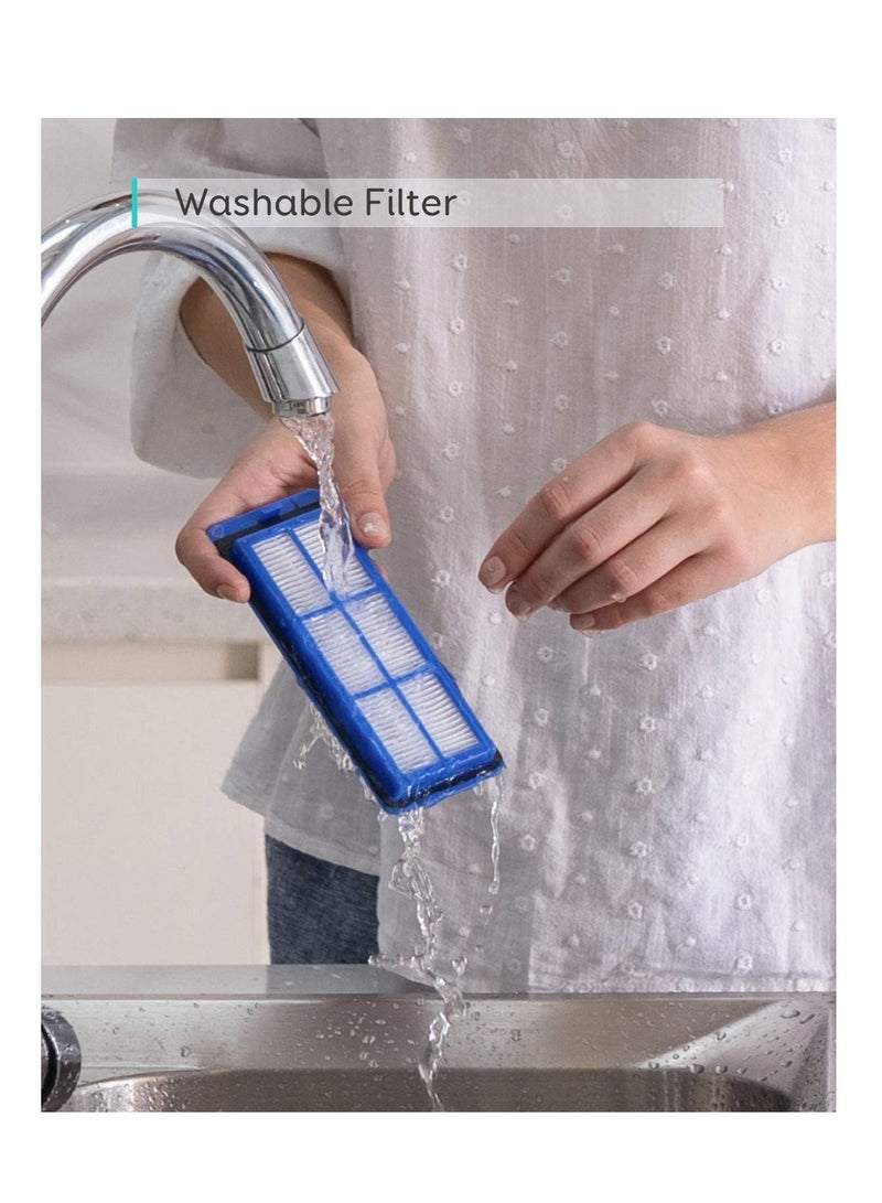إيوفي RoboVac Replacement Filter Set, RoboVac 11S Max, RoboVac 15C Max, 30C Max, G10, G30, G30 Edge,G30 Hybrid 30 W T2915 White/Blue  - Image 2