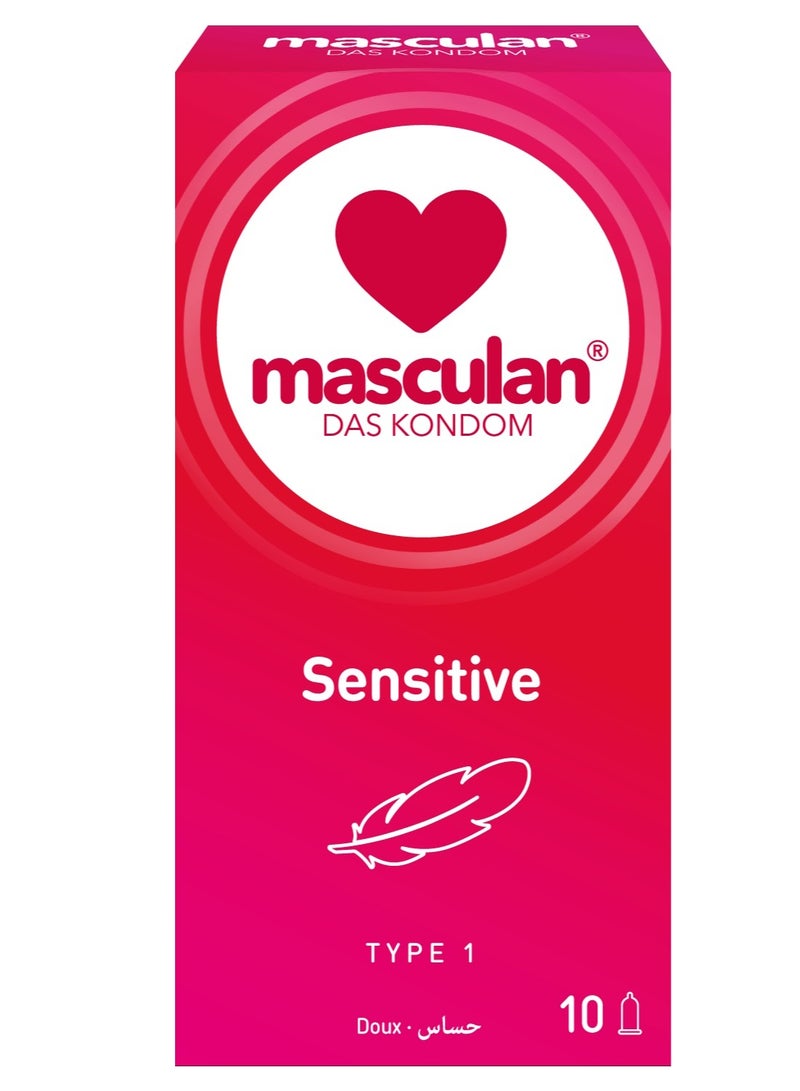 ماسكولان 10-Pieces Sensitive Type 1 Condoms  - Image 1