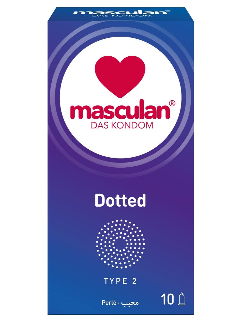 ماسكولان 10-Pieces Dotted Type 2 Condoms 