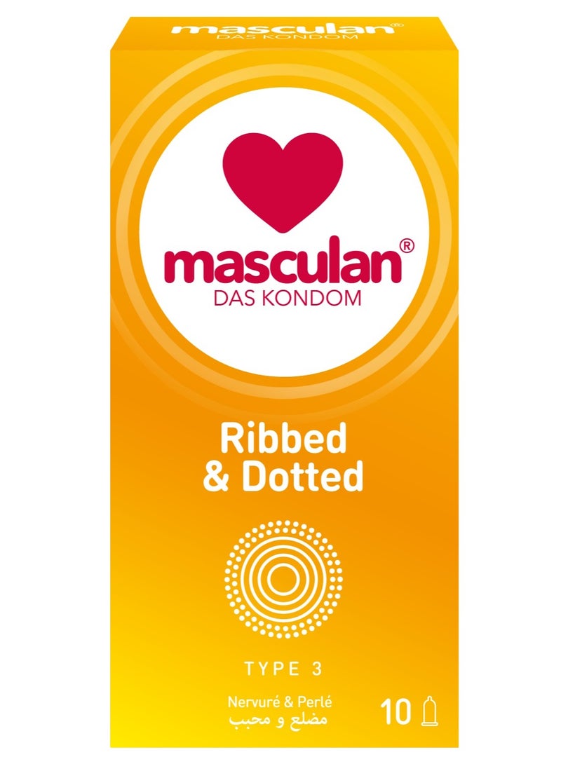 ماسكولان Condoms Ribbed + Dotted Type 3 