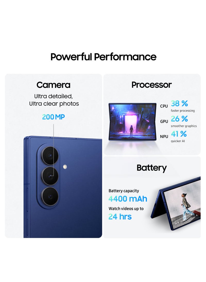 Samsung Galaxy Z Fold 7 Dual SIM Blue Shadow 12GB 512GB 5G - Middle East Version  - Image 5
