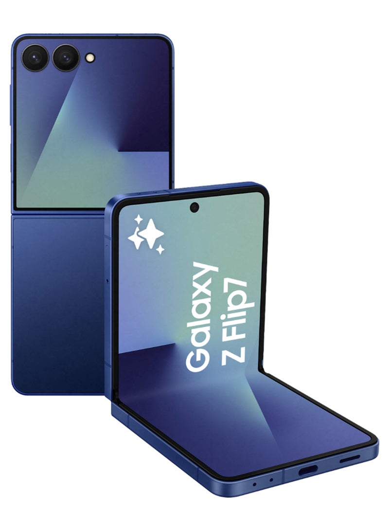 Samsung Galaxy Z Flip 7 Dual SIM Blue Shadow 12GB 256GB 5G - Middle East Version  - Image 1