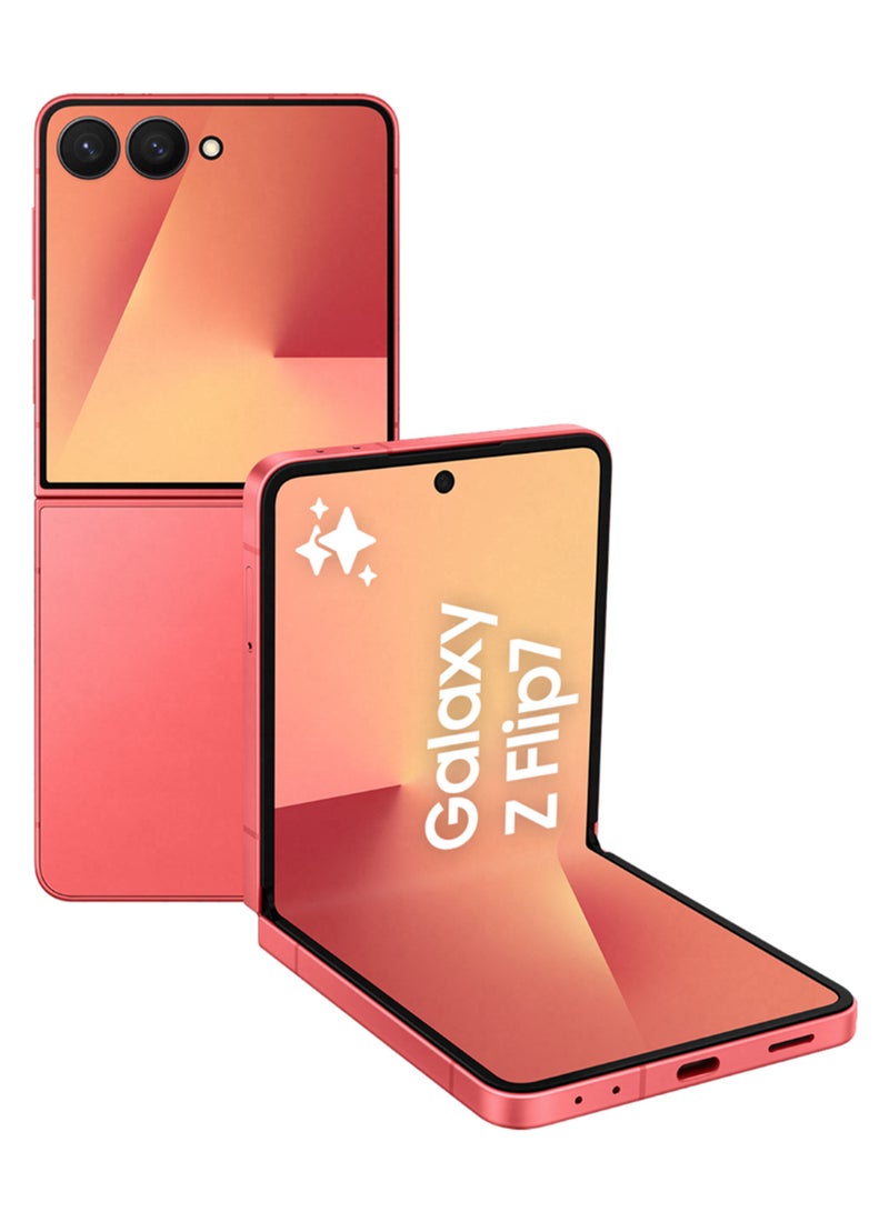Samsung Galaxy Z Flip 7 Dual SIM Coralred 12GB 256GB 5G - Middle East Version  - Image 1