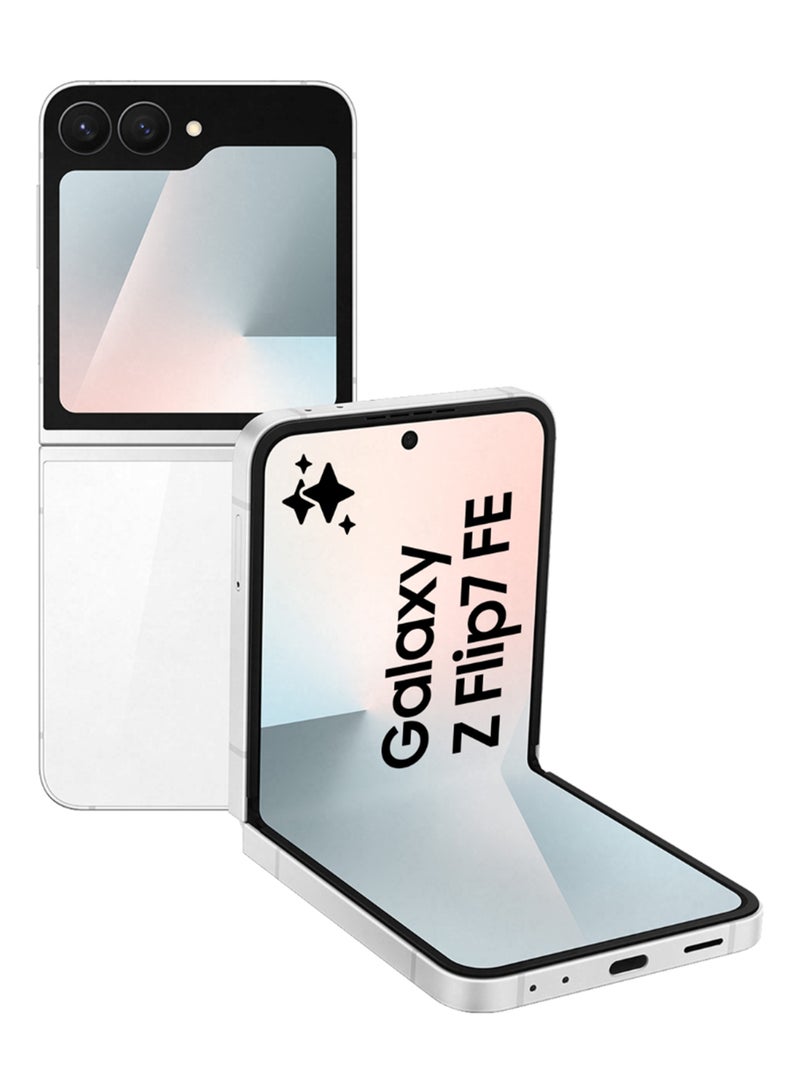 Samsung Galaxy Z Flip7 FE Dual SIM White 8GB 256GB 5G - Middle East Version  - Image 1