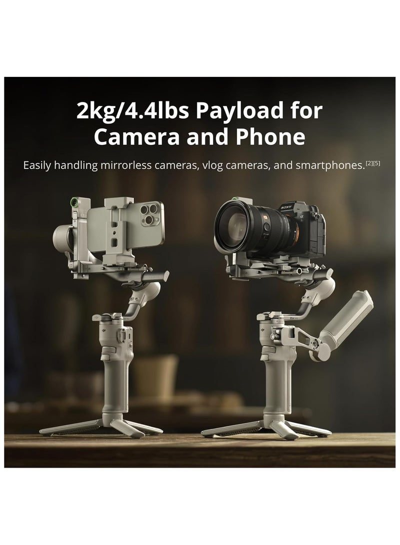 dji Gimbal Stabilizer for Camera Canon/Sony/Panasonic/Nikon/Fujifilm, Auto Axis Locks, Intelligent Tracking, 2kg/4.4lbs Payload, Camera Gimbal, Briefcase Handle - Image 5