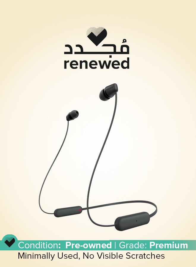 Sony Renewed - WI-C100  In Ear Wireless Bluetooth Headphones With Mic black - Image 1