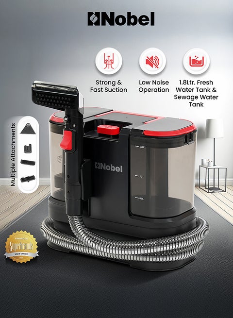 Wet & Dry Vacuum Cleaner – Multi-Surface Cleaning, Dual Tank System, 16kPa Suction, Low Noise 1.8 L 800 W NVC3131C Black
