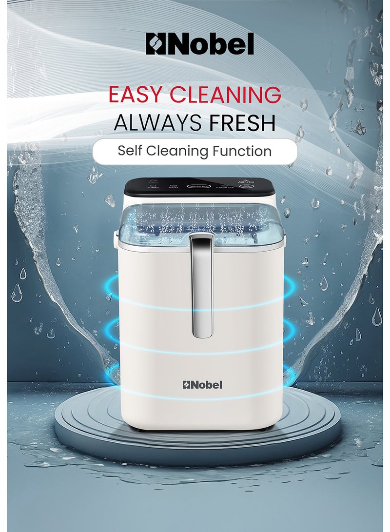 Ice Maker – 12kg Daily Output, 1.5L Water Tank, Touch Control, 3 Ice Sizes, Smart Indicator 1.5 L 110 W NIM21C White