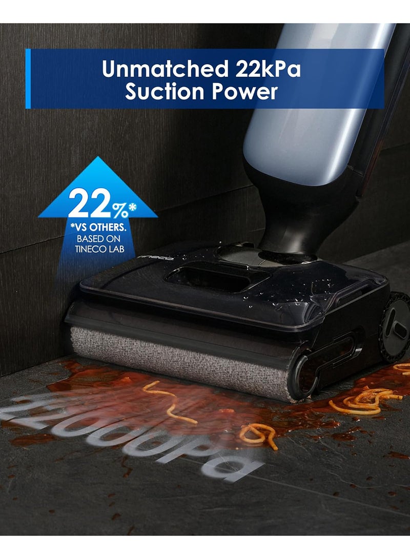 Tineco Floor One S9 Artist Wet Dry Vacuum Cleaner, 22kPa, 360° SmoothDrive, Anti-Tangle, Self-Cleaning, 50 Minutes Working Time, Double Edge Cleaning, 180° Lay-Flat, Flashdry at 85°C 1 L 230 W FW2C0800AE Black  - Image 2