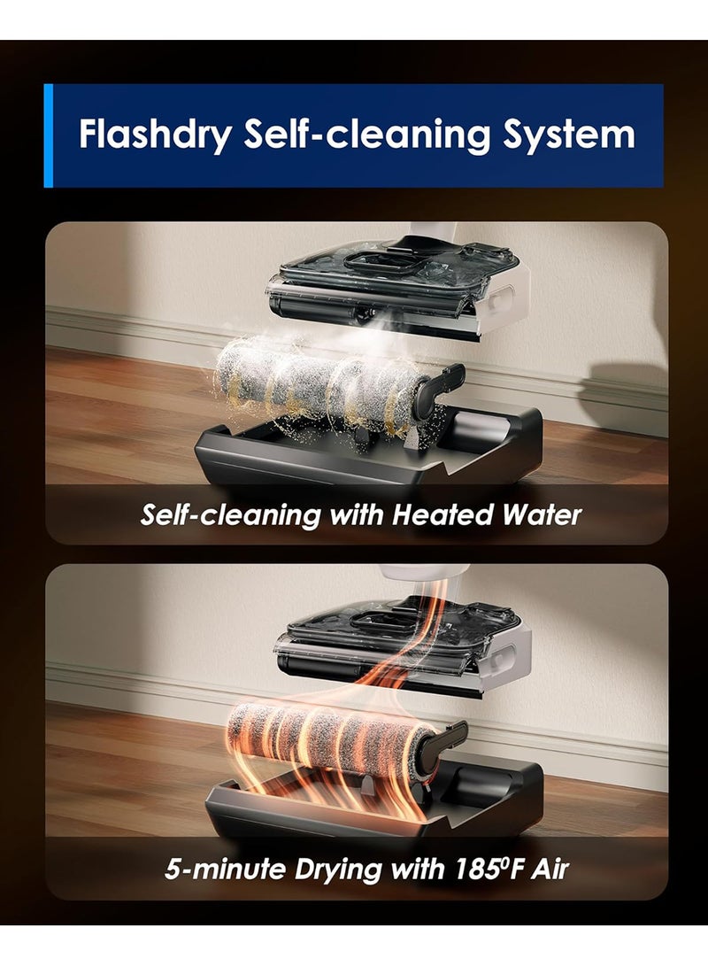 Tineco Floor ONE Switch S6 Stretch Wet Dry Vacuum Cleaner, Multi-Function, 180° Lay-Flat, Anti-Tangle Design, Self-Cleaning, 65Min Runtime, Dual-Edge Cleaning, Whole-House Cleaning Floor Cleaner 0.8 L 180 W FW311500SA Black  - Image 5