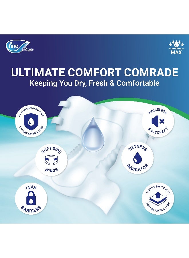 Fine Care Care Adult Incontinence Diaper Briefs Large Size 110 156Cm 3X30 Diapers - Image 2