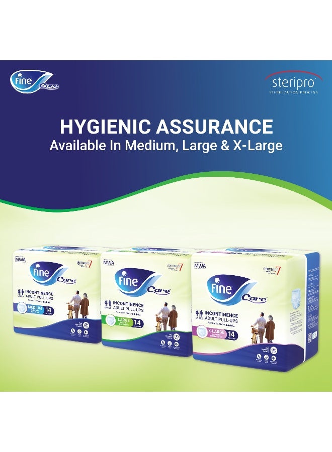 Fine Care Care Adult Incontinence Diaper  Pullups Large Size 100 140Cm 14 Diapers - Image 5