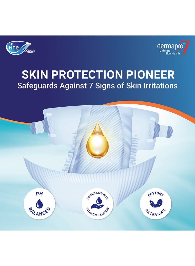 Fine Care Care Incontinence  Adult Unisex Briefs 9 Diapers Xlarge Waist Size 130 178 Cm - Image 4