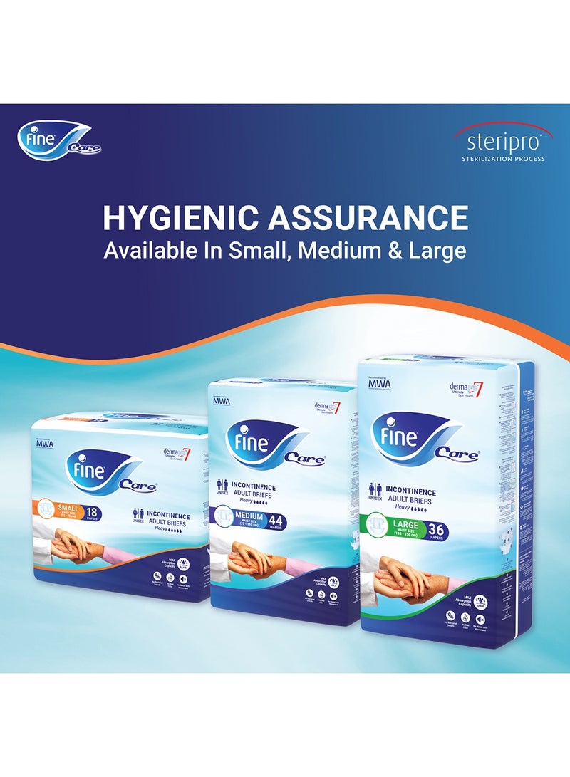 Fine Care Care Incontinence  Adult Unisex Briefs 9 Diapers Xlarge Waist Size 130 178 Cm - Image 5