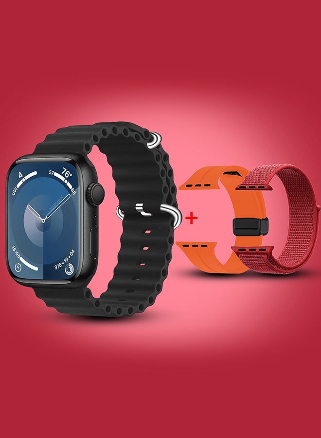 MARGOUN Smart Watch Fitness Tracker 44mm for Android and Ios with 3 Replacement Bands and Charging Cable Multicolour-5 - Image 3