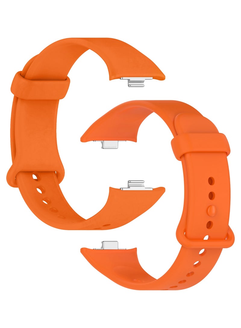 MARGOUN Classic Silicone Strap for Xiaomi Band 9 Pro Flame Orange  - Image 1