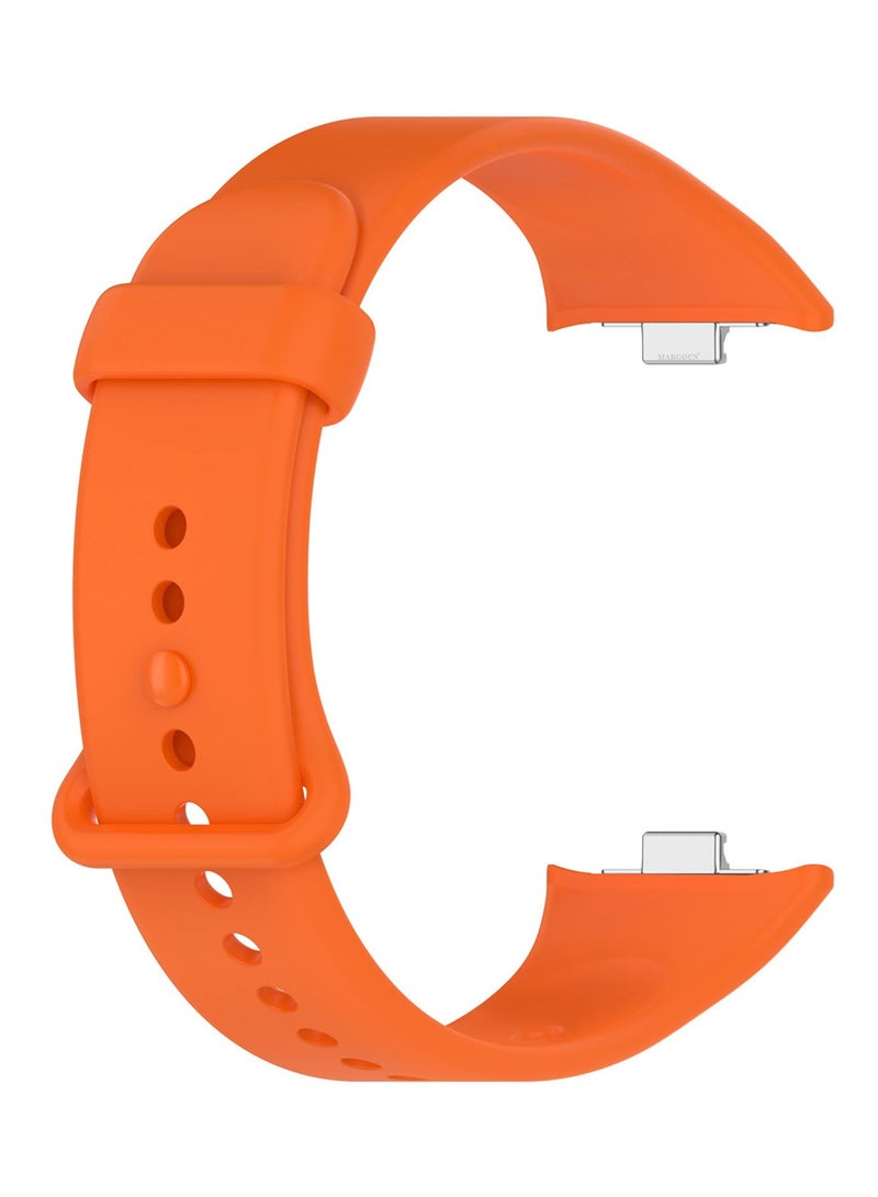 MARGOUN Classic Silicone Strap for Xiaomi Band 9 Pro Flame Orange  - Image 2