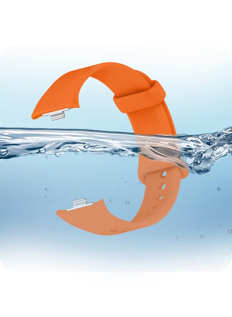 MARGOUN Classic Silicone Strap for Xiaomi Band 9 Pro Flame Orange  - Image 4