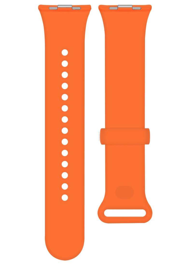 MARGOUN Classic Silicone Strap for Xiaomi Band 9 Pro Flame Orange  - Image 5