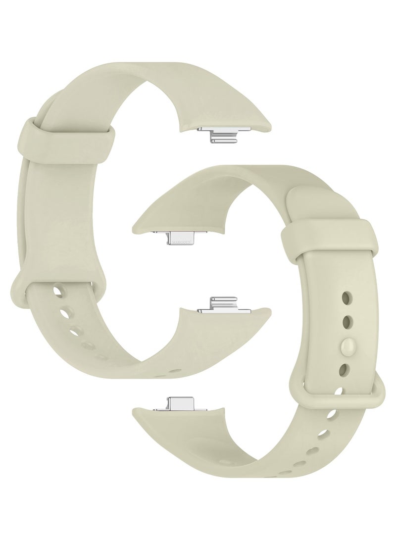MARGOUN Classic Silicone Strap for Xiaomi Band 9 Pro Sand Beige  - Image 1