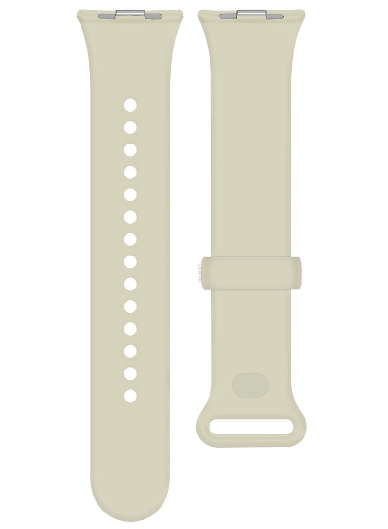 MARGOUN Classic Silicone Strap for Xiaomi Band 9 Pro Sand Beige  - Image 5