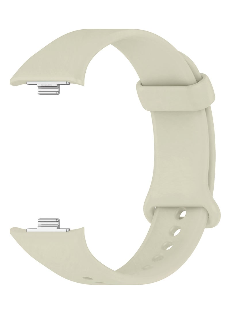 MARGOUN Classic Silicone Strap for Xiaomi Band 9 Pro Sand Beige  - Image 3