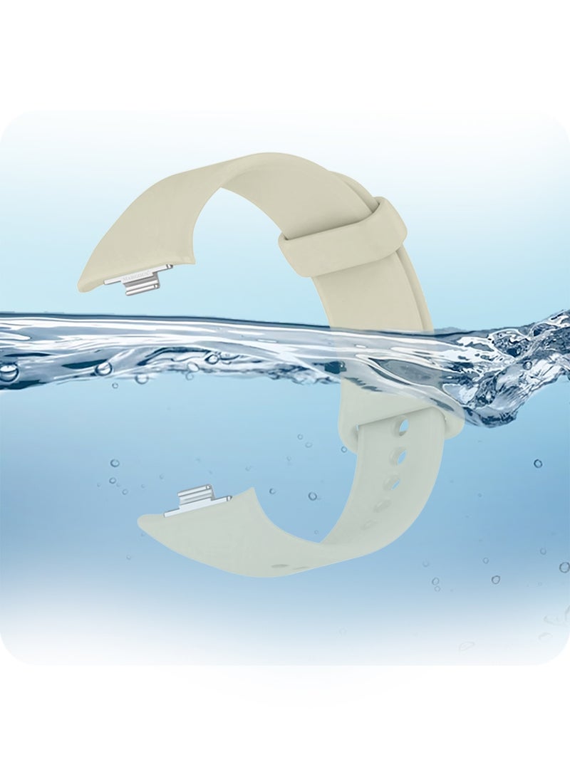 MARGOUN Classic Silicone Strap for Xiaomi Band 9 Pro Sand Beige  - Image 4