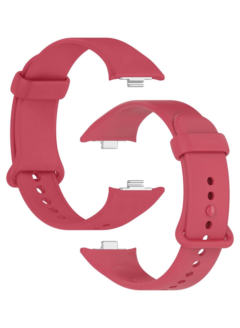 MARGOUN Classic Silicone Strap for Xiaomi Band 9 Pro Crimson Red  - Image 1