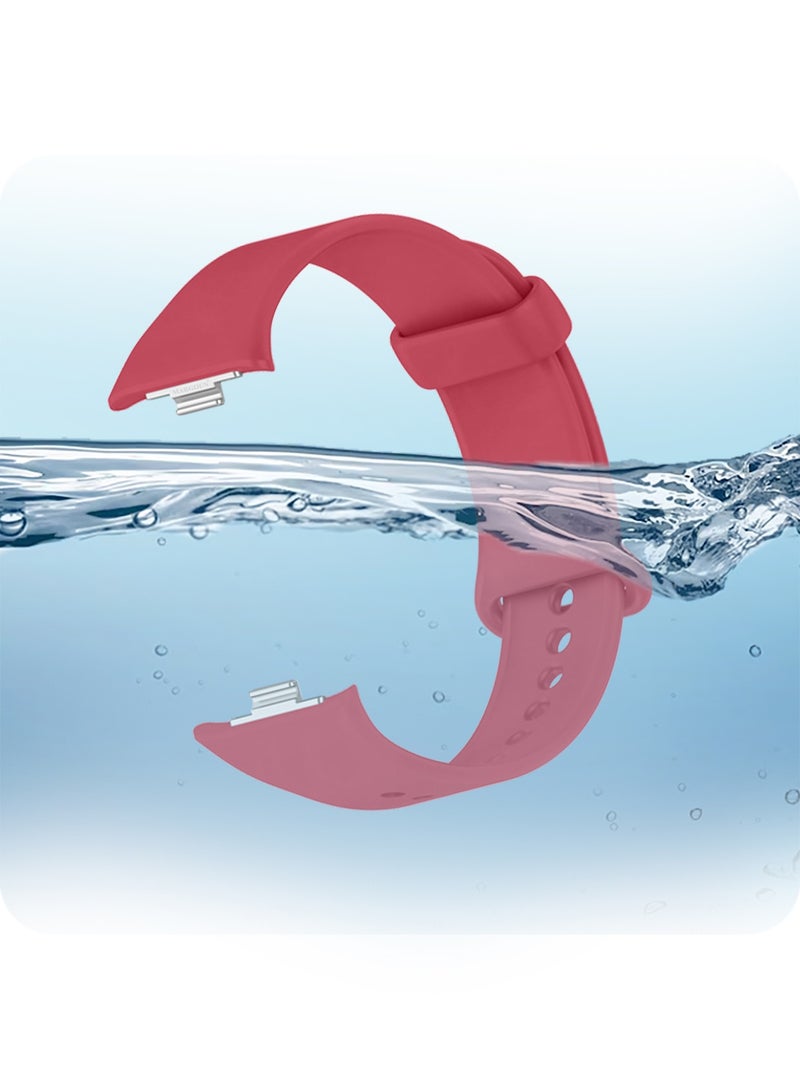 MARGOUN Classic Silicone Strap for Xiaomi Band 9 Pro Crimson Red  - Image 4