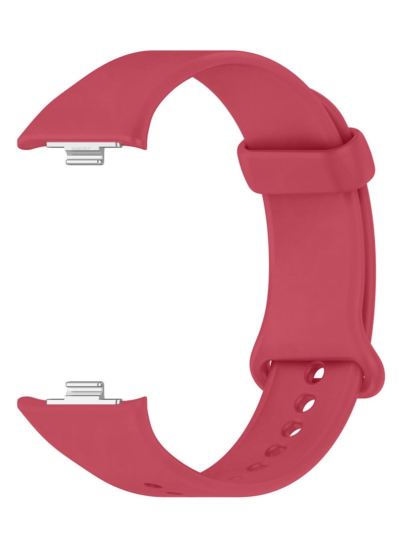 MARGOUN Classic Silicone Strap for Xiaomi Band 9 Pro Crimson Red  - Image 3