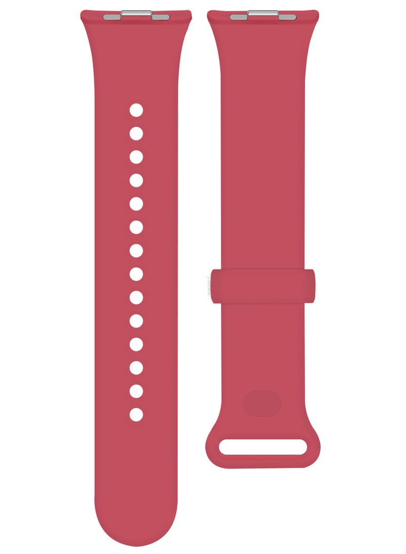 MARGOUN Classic Silicone Strap for Xiaomi Band 9 Pro Crimson Red  - Image 5