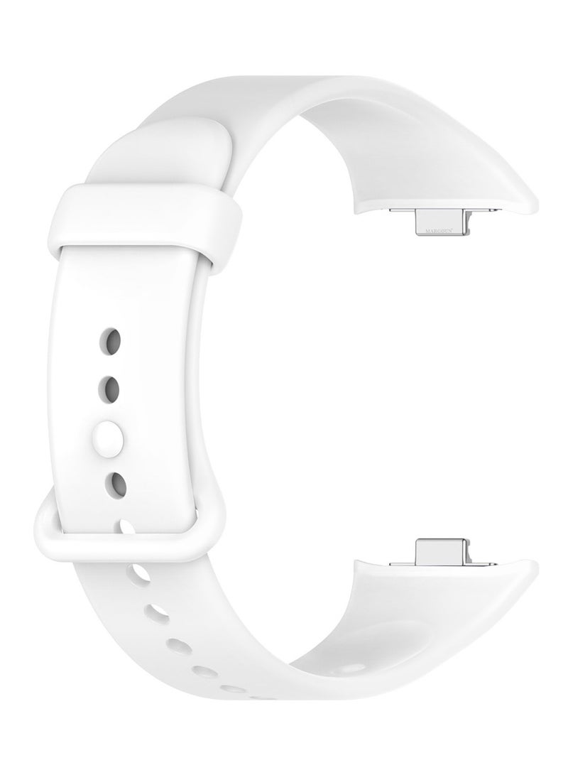 MARGOUN Classic Silicone Strap for Xiaomi Band 9 Pro Snow White  - Image 2