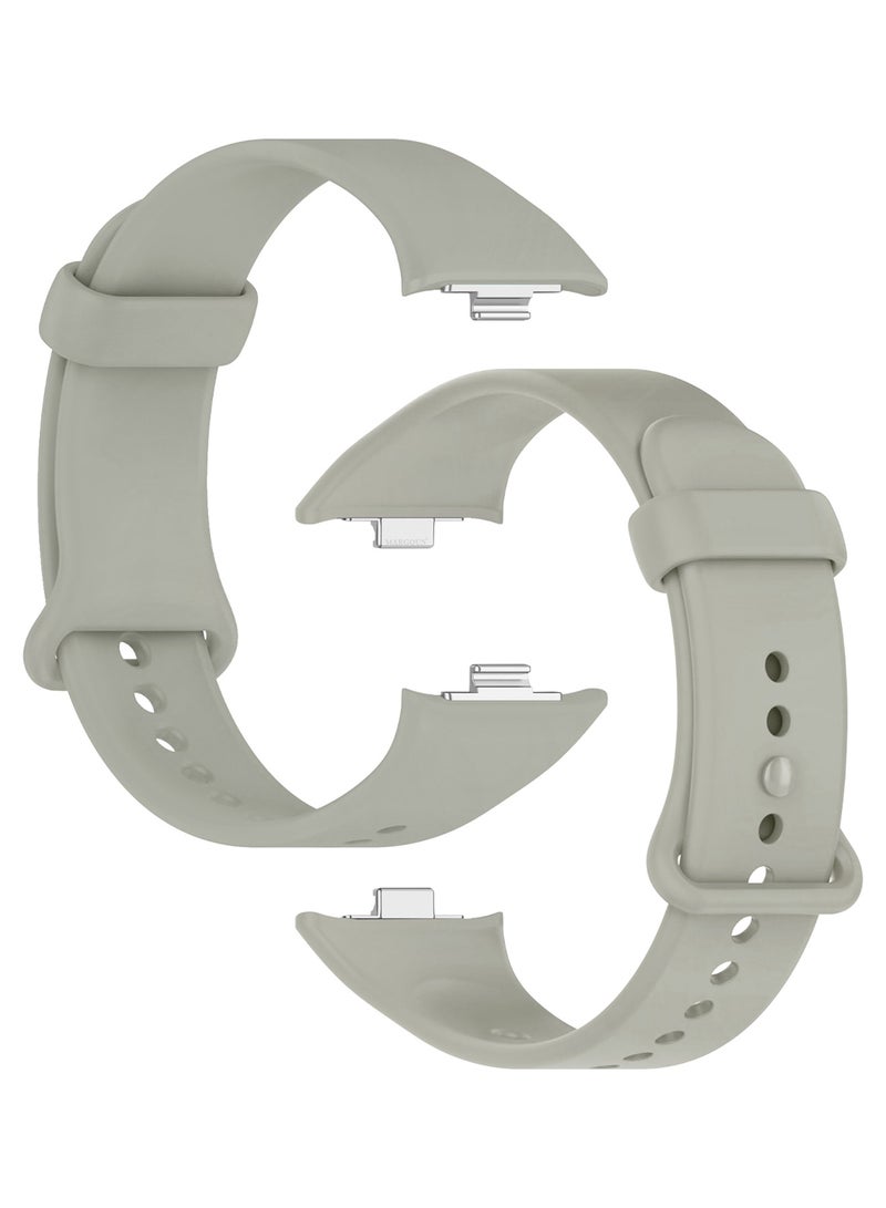 MARGOUN Classic Silicone Strap for Xiaomi Band 9 Pro Sage Grey  - Image 1