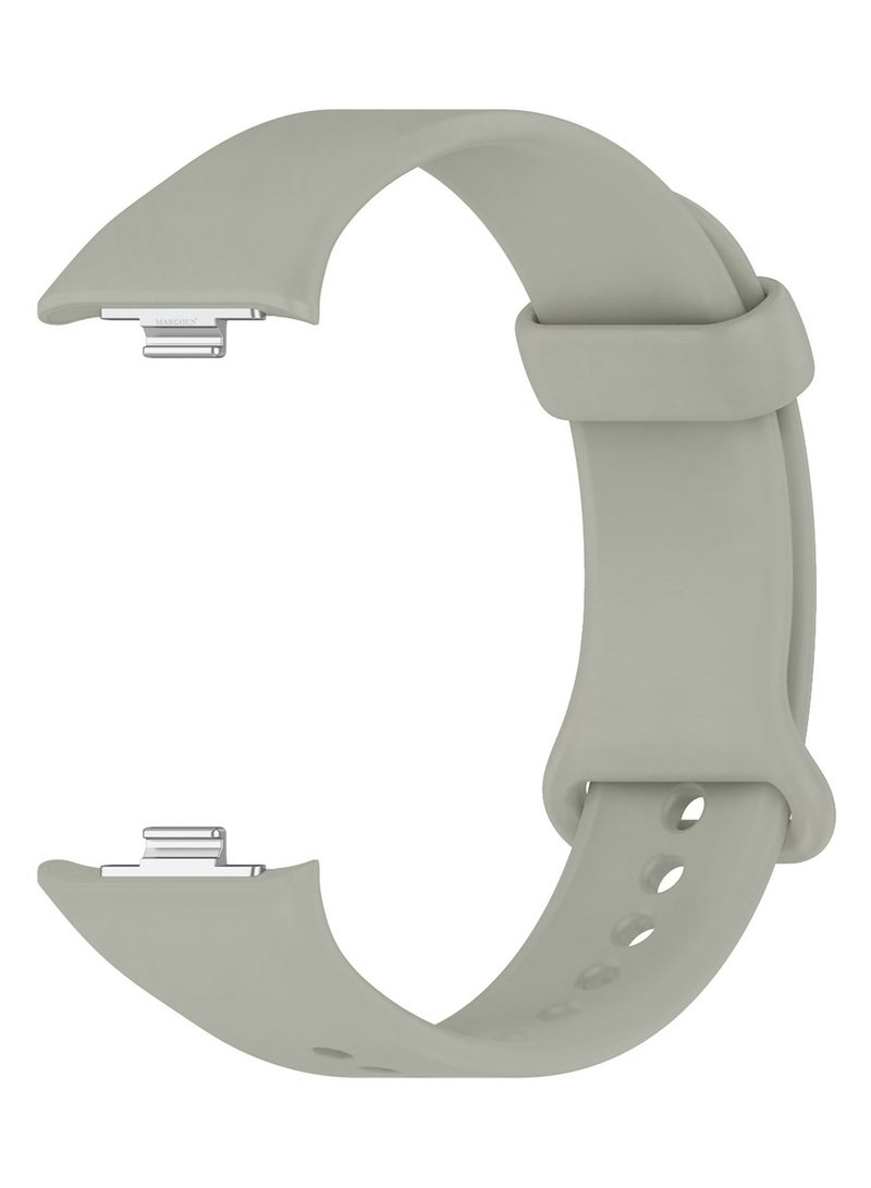 MARGOUN Classic Silicone Strap for Xiaomi Band 9 Pro Sage Grey  - Image 3