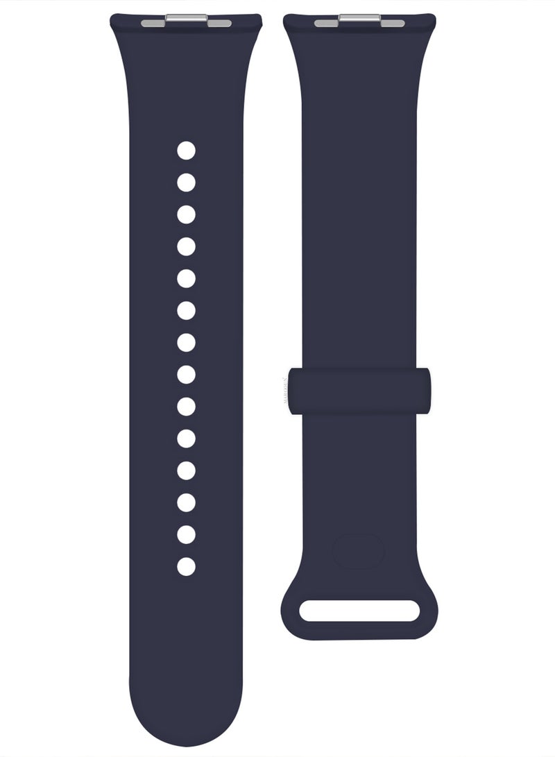 MARGOUN Classic Silicone Strap for Xiaomi Band 9 Pro Midnight Blue  - Image 5