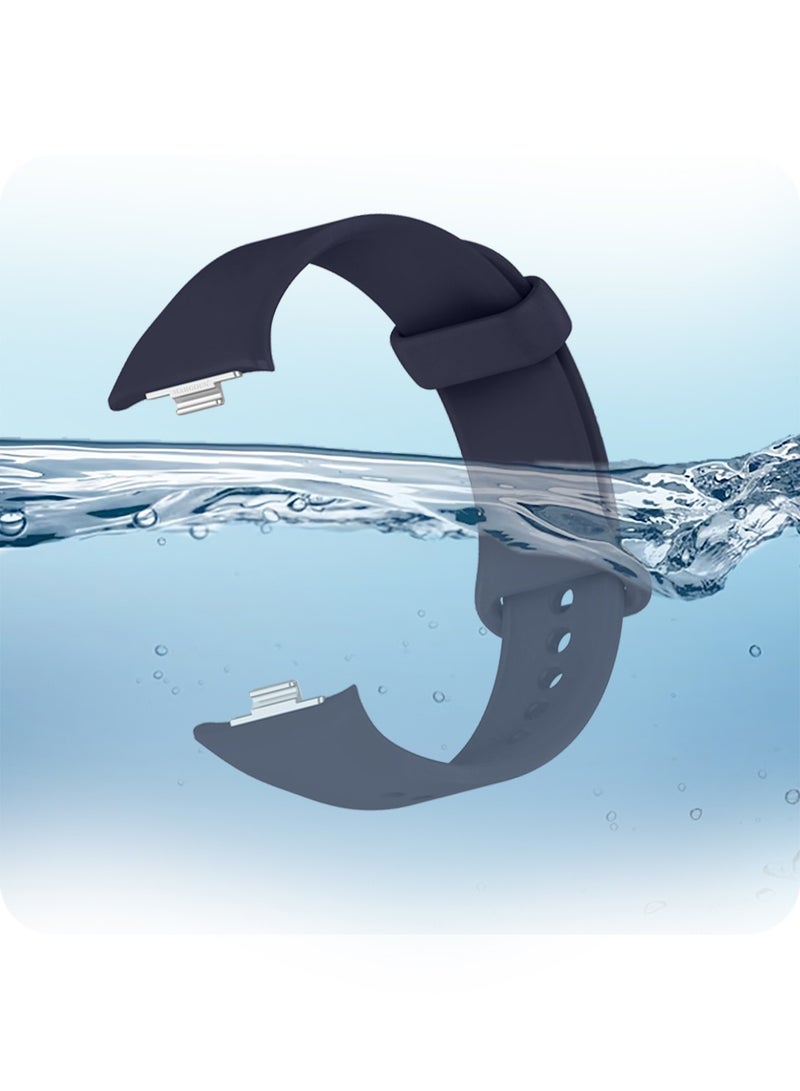 MARGOUN Classic Silicone Strap for Xiaomi Band 9 Pro Midnight Blue  - Image 4