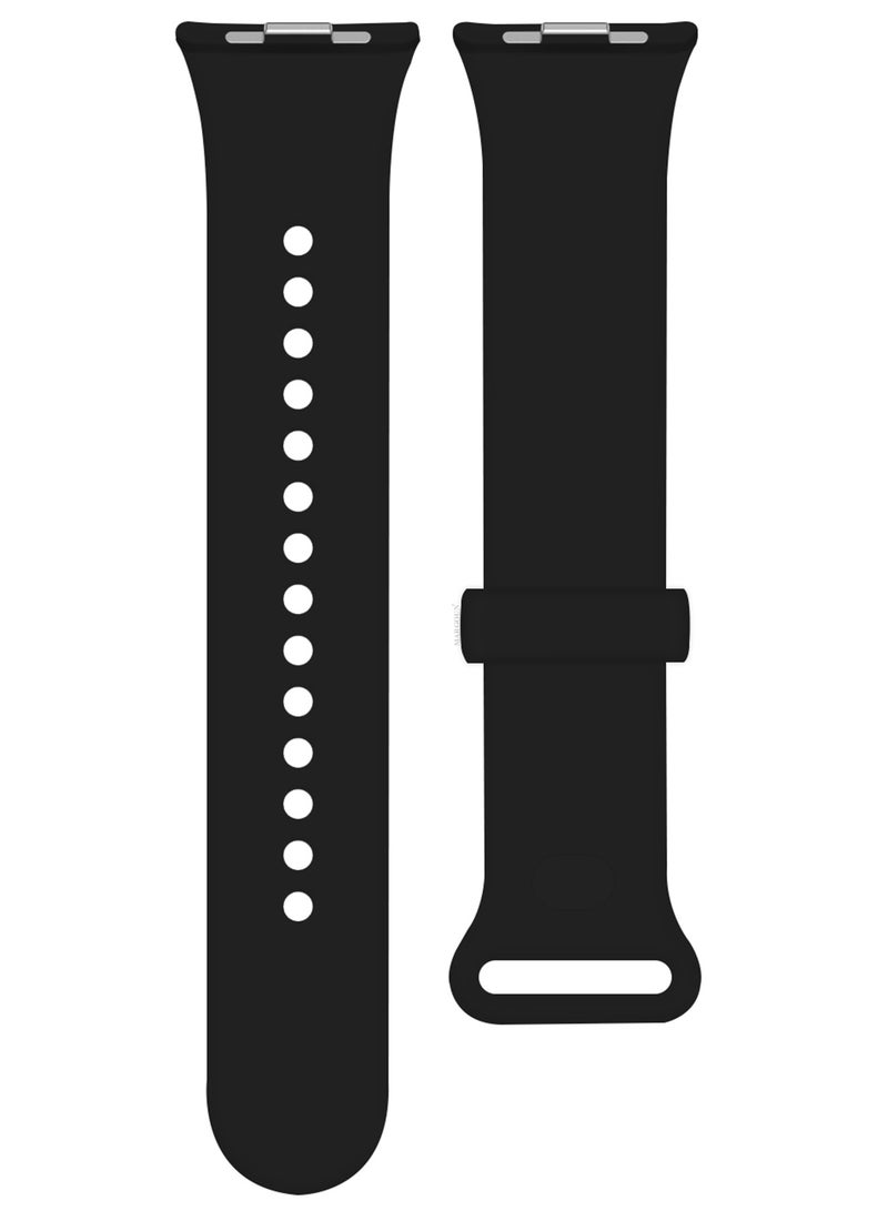 MARGOUN Classic Silicone Strap for Xiaomi Band 9 Pro Classic Black  - Image 5