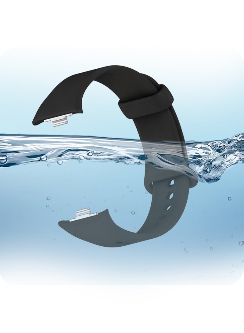 MARGOUN Classic Silicone Strap for Xiaomi Band 9 Pro Classic Black  - Image 4