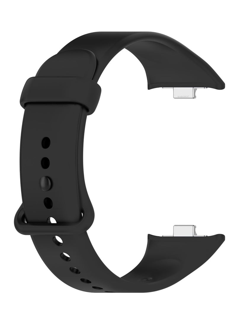MARGOUN Classic Silicone Strap for Xiaomi Band 9 Pro Classic Black  - Image 2
